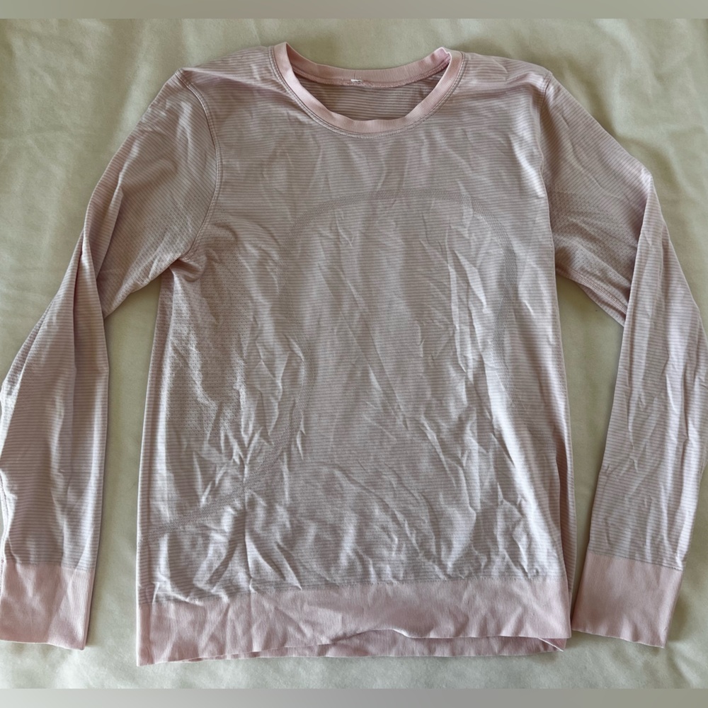 Lululemon Strawberry Milkshake Pink Swiftly Tech Relaxed Long Sleeve Top
